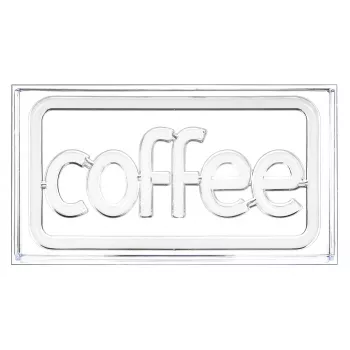Neon LED-valokyltti ActiveJet AJE-NEON COFFEE, monivärinen, USB 5V, pinta-asennus, AS-muovikehys