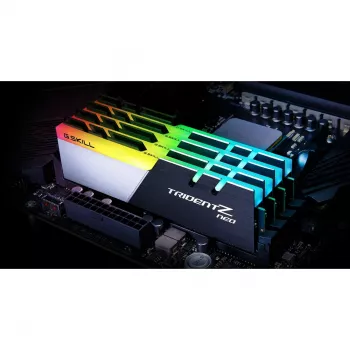 DIMM 64 GB DDR4-3200 (4x 16 GB) Quad-kit, muisti musta/valkoinen, F4-3200C16Q-64GTZN, Trident Z Neo, INTEL XMP