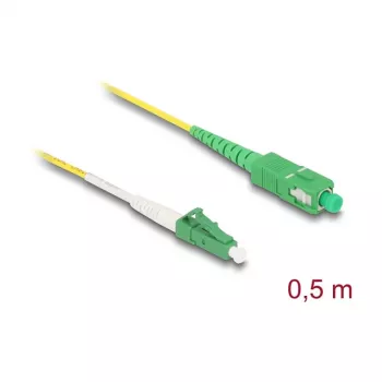 DeLOCK 83234 InfiniBand-kuitu­kaapeli 0,5 m LC SC LC/APC keltainen