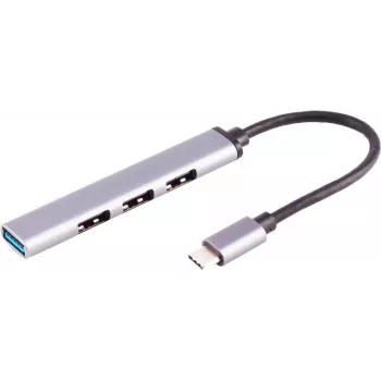 USB-C-keskitin ShiverPeaks 13-50002 — 4× USB-A 3.0 ohut sovitin USB-C-liitännöille