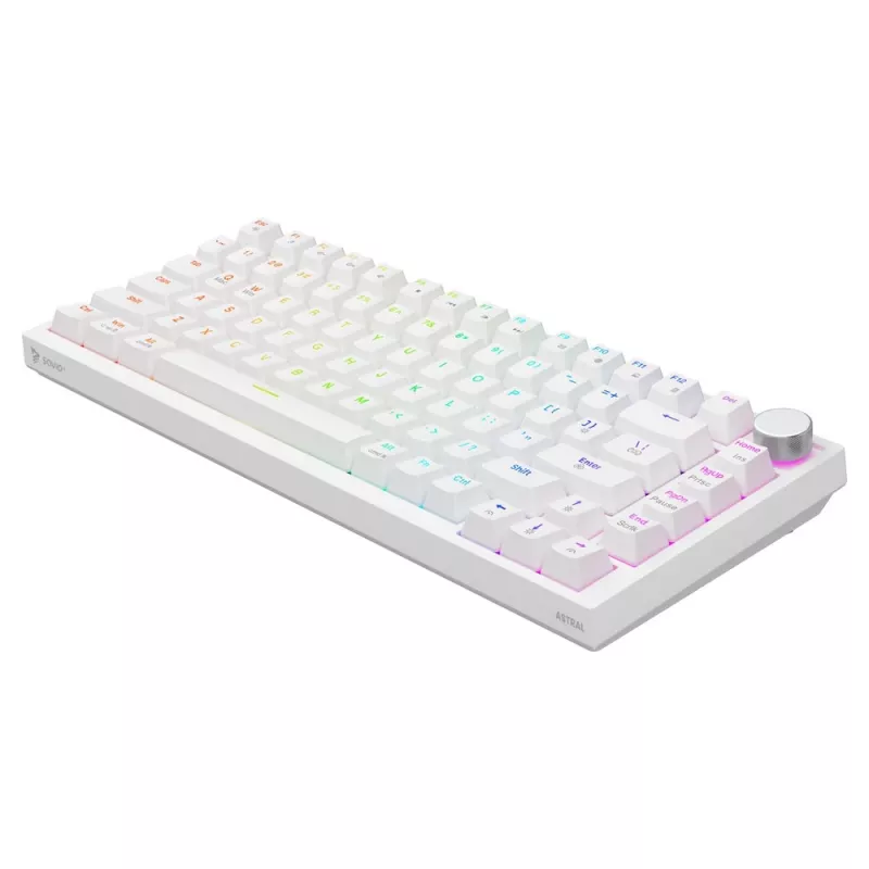 Savio ASTRAL WHITE JADE näppäimistö pelikäyttöön USB QWERTY US International