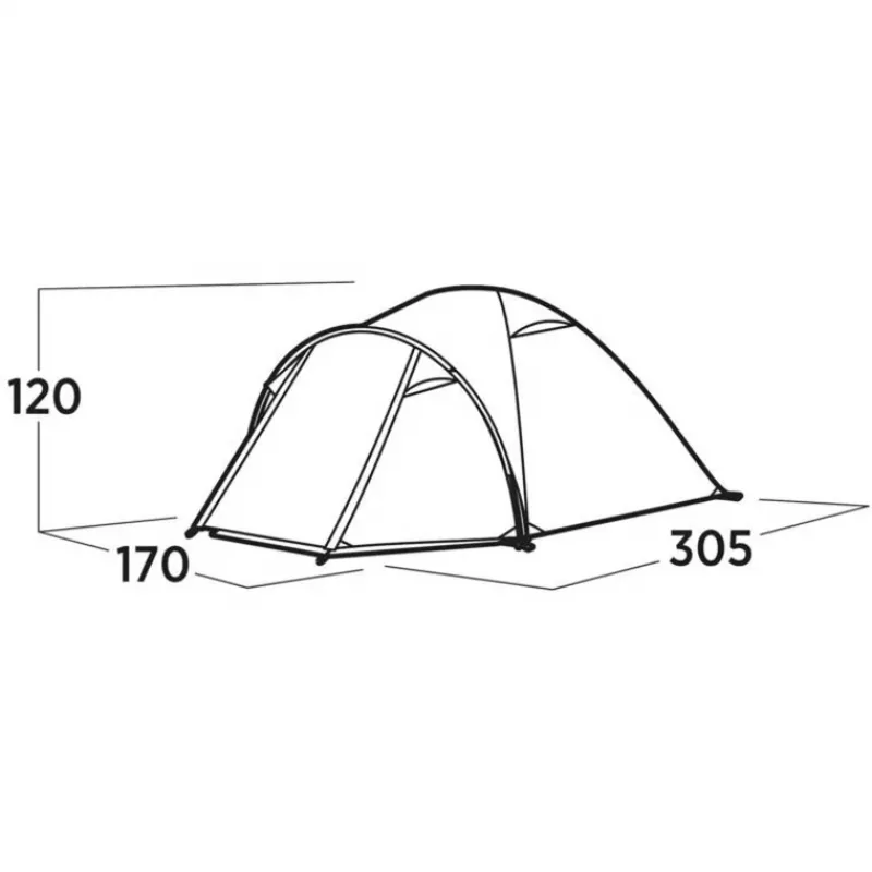Easy Camp Setesdal 3 vihreä kupoli-/igloteltta