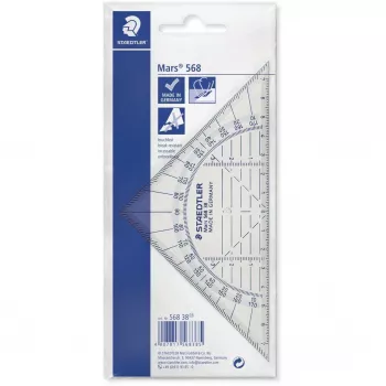 Staedtler Mars 568 38 Geodreieck-piirtokolmio, 16 cm, rikkoutumaton