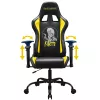 Subsonic SA5609-IM1 Pro Iron Maiden Killers pelituoli, 3D-käsinojat, tekonahka, kallistus 90°–135°, 120 kg, musta keltaisella kirjonnalla