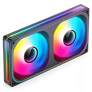 Tuuletin Jonsbo ZB-240 240mm ARGB PWM musta — Infinity-Mirror-muotoilu