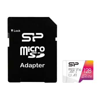 Silicon Power | microSDHC UHS-I -muistikortti | Elite | 128 GB | microSDHC/SDXC | flash-muisti Class 10