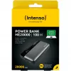 Powerbank INTENSO 7350050 — 20000 mAh, 1× USB-A + 2× USB-C, 100 W kokonaislähtöteho, musta/harmaa