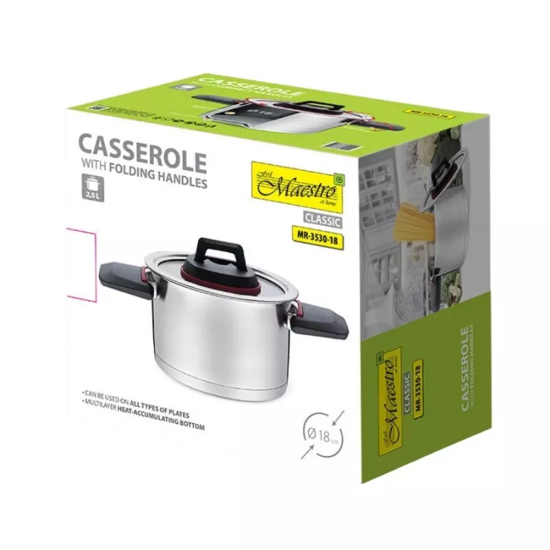 Maestro MR-3530-18 kattila taitettavilla kahvoilla 2,3 l