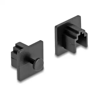 DeLOCK pölysuojakorkki RJ10 liitin, lukitus, 10 kpl, musta