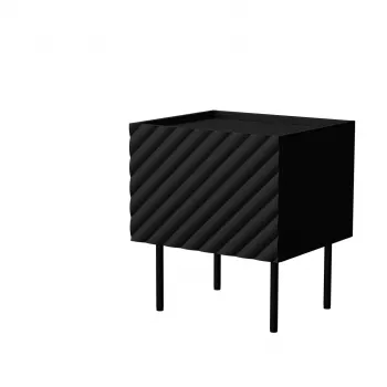 Yöpöytä Cama meble LUCCA, 2 kpl, 47x40x52 cm, musta, MDF/lastulevy