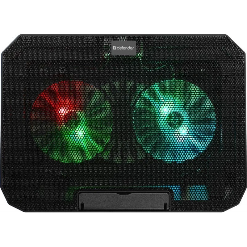 Kannettavan jäähdytysalusta DEFENDER NS-510, 2 tuuletinta, 2×USB-liitäntää ja RGB-valaistus