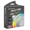 Sharkoon Shark Blades PWM RGB 120 mm koteloetuuletin, 400–1400 rpm, valkoinen