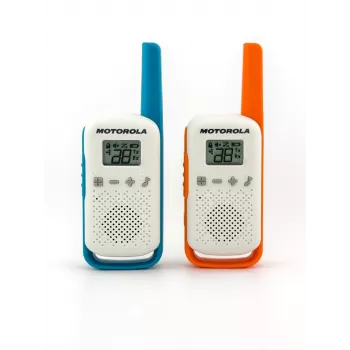 Motorola Talkabout T42 – radiopuhelin, 2 kpl:n pakkaus (oranssi-sininen)