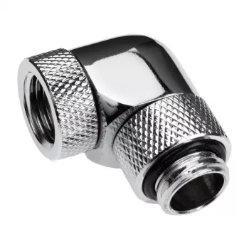 Alphacool Eiszapfen Connector Series - kulmaliitin nestjäähdytysjärjestelmään - hopea-nikkeli