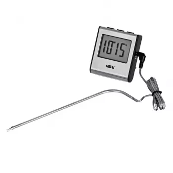 Elintarvikelämpömittari GEFU digitaalinen anturi 0–250 °C, ruostumaton teräs, 16 cm anturi
