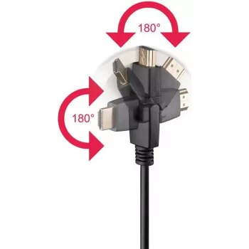 Goobay 61283 HDMI-kaapeli 1,5 m HDMI tyyppi A (standardi) musta (61283)