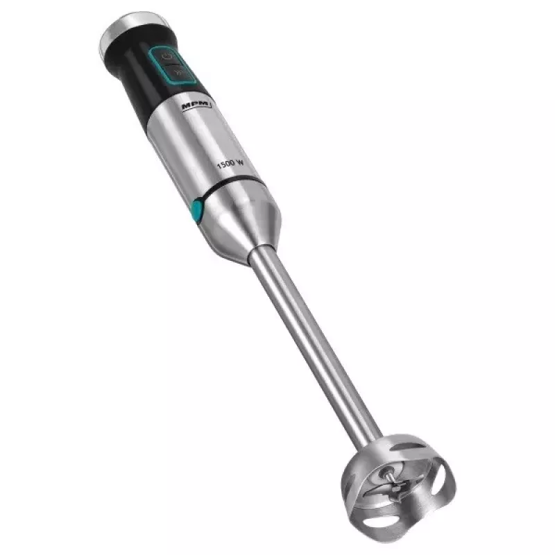 Sauvasekoitin MPM MBL-42M — 1500 W, ruostumaton teräskotelo, portaaton nopeus, turbo, lisävarusteet