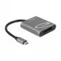 Kortinlukija DeLOCK 91741 USB 3.2 Gen 1 Type-C musta harmaa