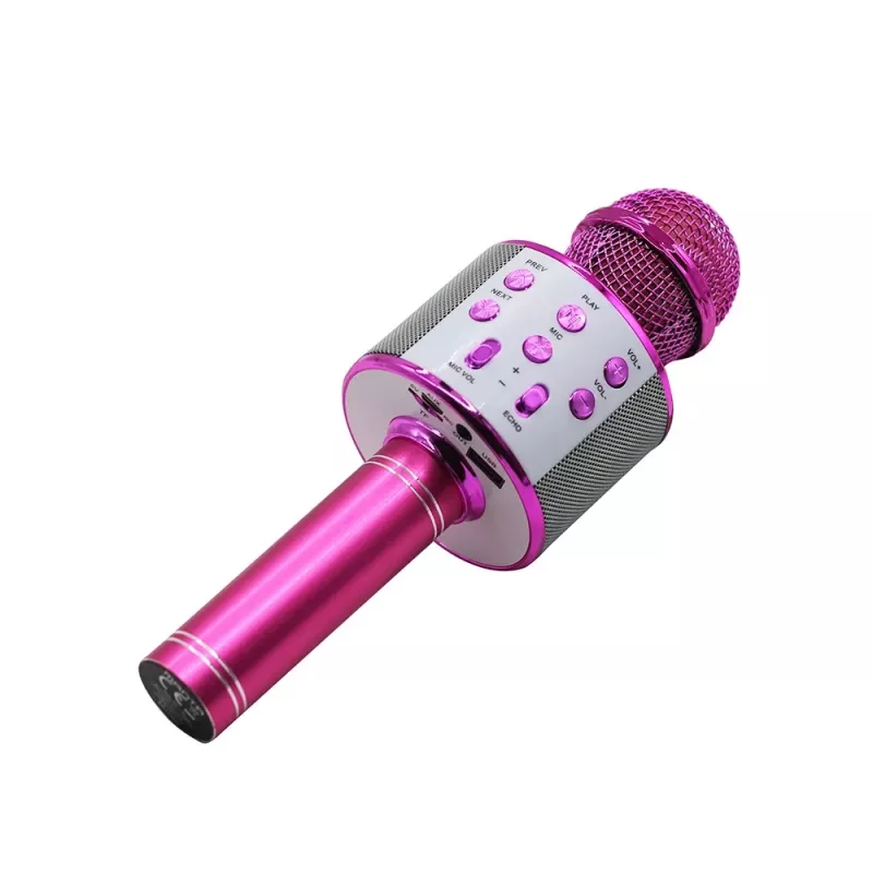Mikrofoni MANTA MIC11-PK pinkki — johdollinen 3,5 mm liitäntä, kevyt käsikapula