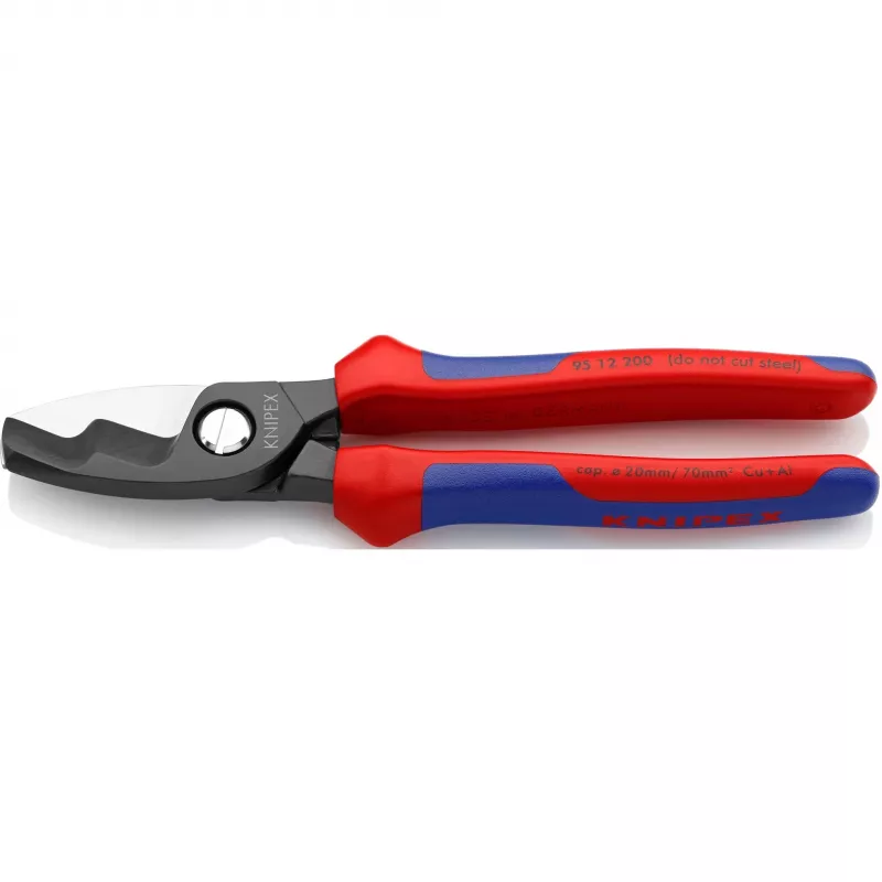 Knipex 95 12 200 kaapelisakset kaksoisterällä, 200 mm