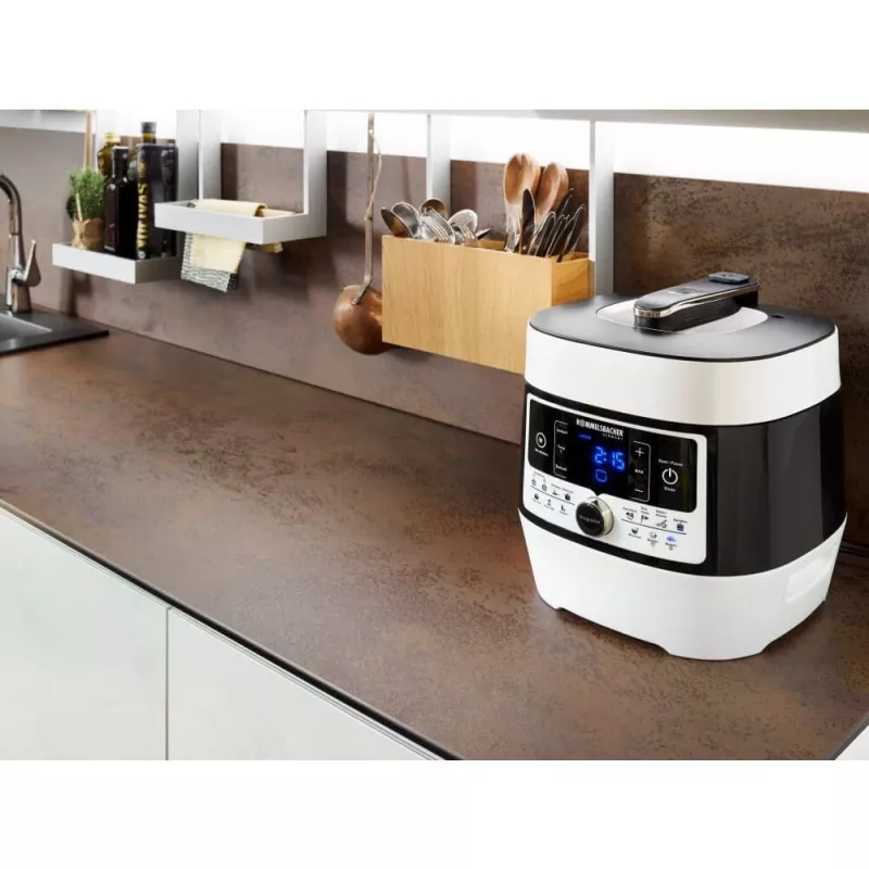 Sähköinen painekattila Rommelsbacher MD 1000 – 4 l, 1000 W, 14 ohjelmaa, valkoinen/musta