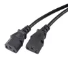 Akyga AK-PC-04A virranjakokaapeli CEE 7/7 – 2x IEC C13, 1,8 m, musta