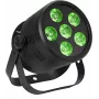 Stage LED Par -valo EUROLITE Silent Par 6 QCL Floor RGBW 6x4W, kompakti lattiaan asennettava Par-valonheitin