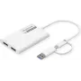 ROLINE näyttösovitin USB Type C A - Dual DP 4K60 ST/BU - sovitin - digitaali/data (12.03.3207)