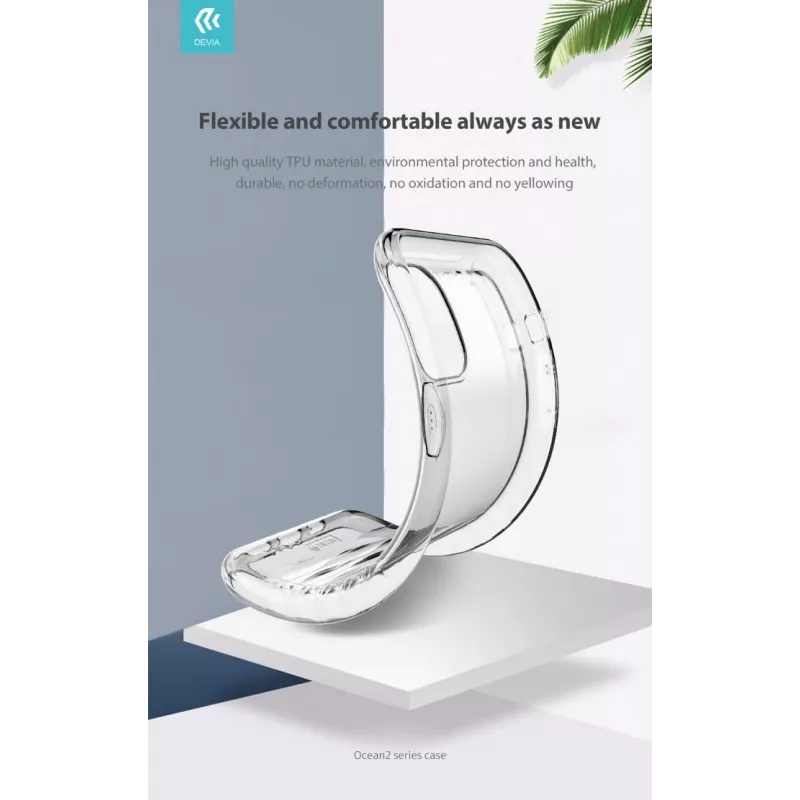 Devia Ocean2 Series -suojakotelo iPhone 11 Pro -puhelimelle, läpinäkyvä, ohut läpinäkyvä muotoilu