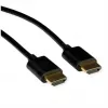 ROLINE HDMI High Speed -kaapeli Ethernetillä Slim ST-ST musta 1 m 11.04 - kaapeli - digitaali/näyttö/video