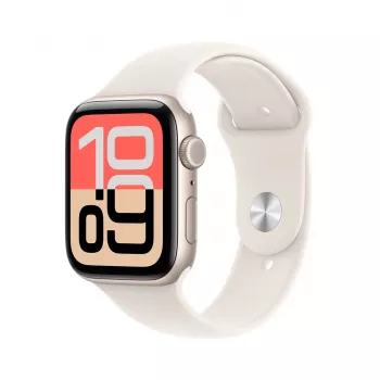 Apple Watch SE (3. sukupolvi) SE 3 GPS + Cellular 44 mm Starlight-alumiinikotelo Starlight Sport -rannekkeella - S/M