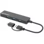 Manhattan USB-C & USB-A yhdistelmätelakka/keskitin, portit (4): USB-A (x4), 5 Gbit/s (USB 3.2 Gen1 eli USB 3.0), USB-virralla toimiva (ei erillistä virtalähdettä tarvita)