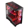 PC-kotelo MODECOM Volcano SPACE APEX ARGB Midi Tower, karkaistu lasi, USB-C, tukee ATX/microATX/Mini-ITX, GPU jopa 430 mm, CPU-jäähdytin jopa 180 mm