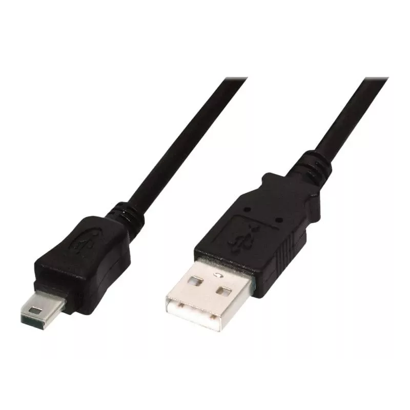 ASM AK-300130-030-S ASSMANN kaapeli USB 2.0 HighSpeed Canon USB A/miniUSB B (5pin) M/M musta 3m