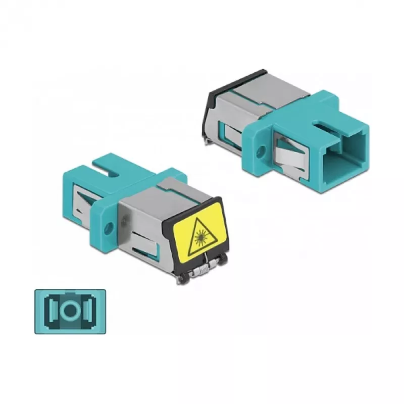 Kuitukytkin DeLOCK 86890 SC Simplex naaras SC Simplex naaras Multimode aqua