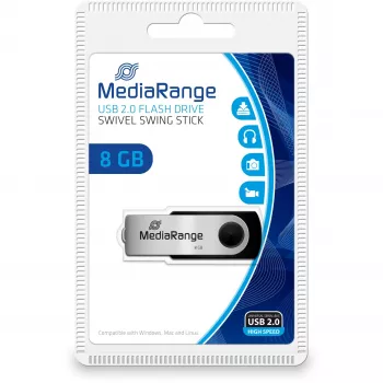 USB-muistitikku MediaRange 8 GB USB Type-A Micro-USB MR908
