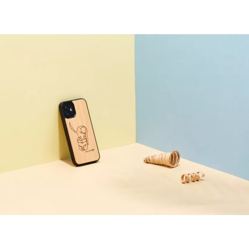 Man and Wood -puhelinkotelo iPhone 12 mini — painettu kissa ja punainen kala