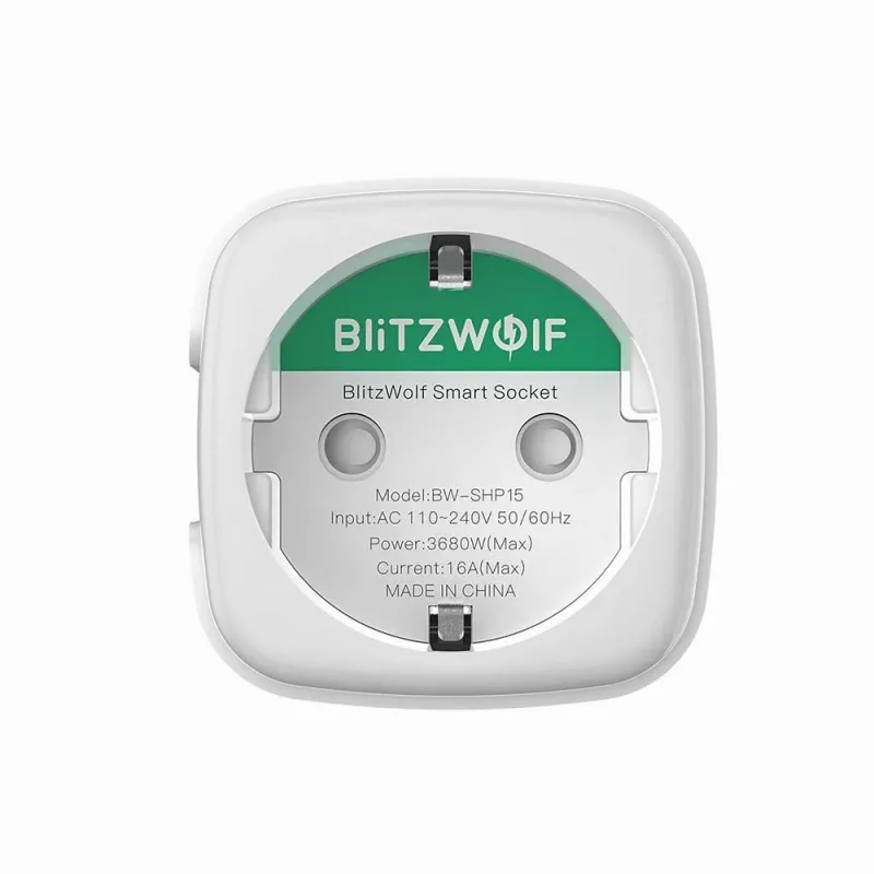Älypistorasia BlitzWolf BW-SHP15 ZigBee 3680W — uppoasennettava WLAN-/ZigBee-yhteensopiva pistorasia