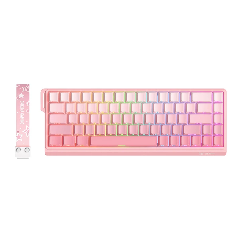 ONIKUMA G69 näppäimistö, vaaleanpunainen, QWERTY