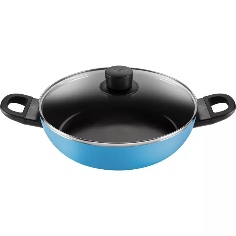 Syvä paistinpannu Ballarini CAPRERA 28 cm kannella, sininen