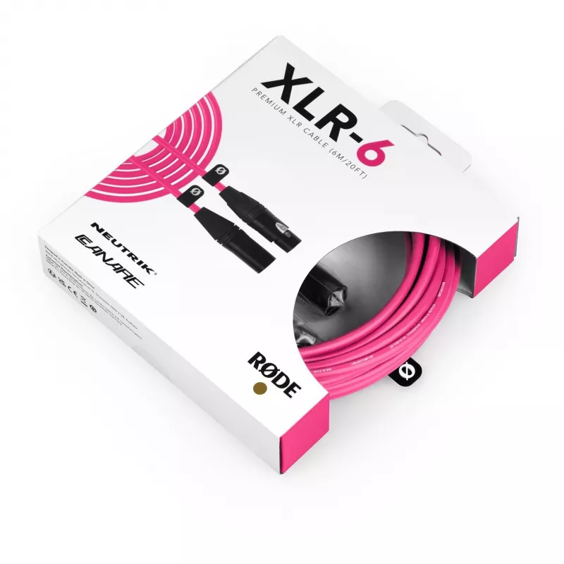 RØDE XLR-6 audiokaapeli 6 m pinkki