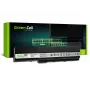 Akku Green Cell AS02 ASUS K52 -sarjaan — Li‑Ion 4400 mAh, 11,1 V, 6 kennoa, musta