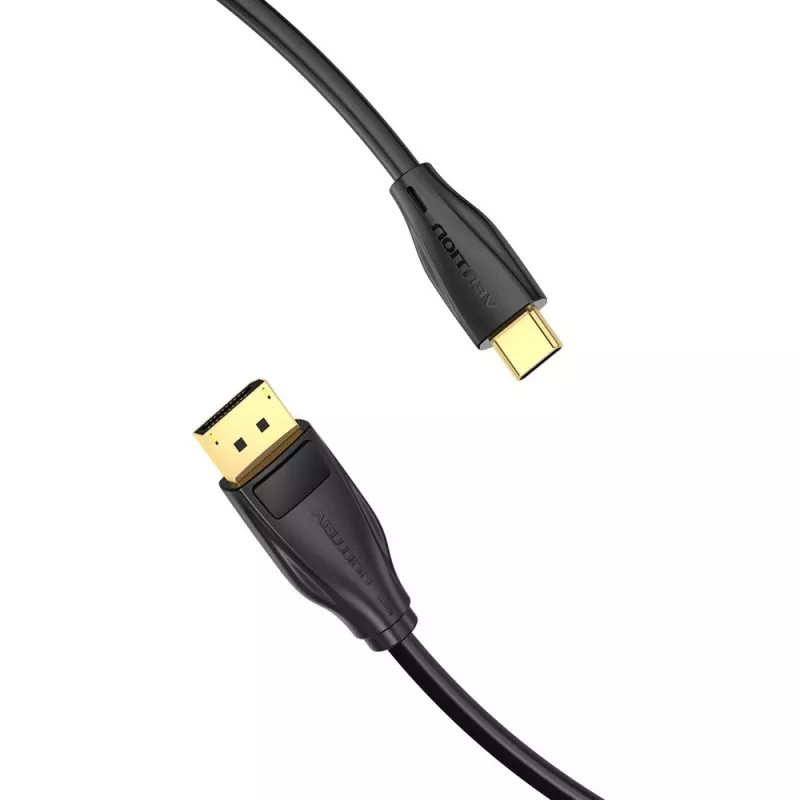 Vention USB-C–DisplayPort 8K -kaapeli 2 m, USB Type-C – DP, musta