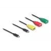 DeLOCK 4-porttinen USB 2.0 -kaapelikeskitin USB Type-C - 3 x USB-A liitäntä + 1 x USB-C pistoke