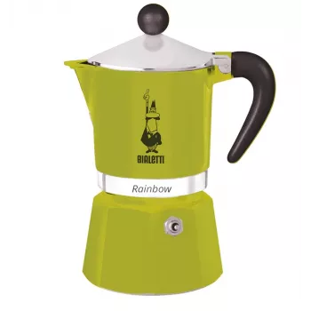 Bialetti Rainbow mokkapannu 0,27 l vihreä