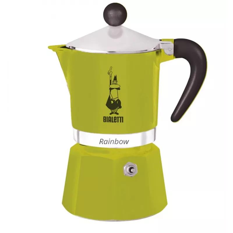 Bialetti Rainbow mokkapannu 0,27 l vihreä