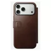Nomad Modern Leather Folio -puhelinkotelo iPhone 17 Pro Max — ruskea, nahka, 6,3