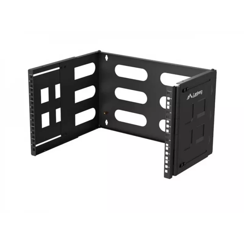 Seinäkiinnitteinen 19 tuuman kaappi LANBERG 6U, syvyys 497x400/240 mm, malli FB01-5406-10B