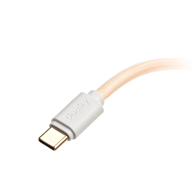 Ducky Premicord Cotton Candy spiraalikaapeli, USB Type-C - Type-A - 1,8 m