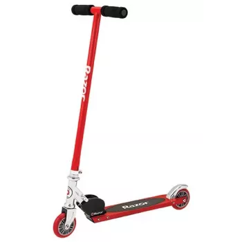 Potkulauta Razor S Kids — metallirunko, lapsille 5-vuotiaasta, musta/punainen, 2,43 kg, mitat 595×155×115 mm